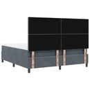 Box spring seng med madras Mørkegrå 180 x 200 cm Fløjl