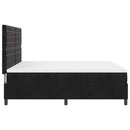 Box spring seng med madras Sort 180 x 200 cm Fløjl