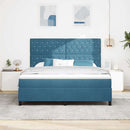 Box spring seng med madras Mørk blå 180 x 200 cm Fløjl