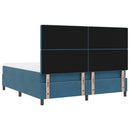 Box spring seng med madras Mørk blå 180 x 200 cm Fløjl