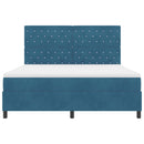 Box spring seng med madras Mørk blå 180 x 200 cm Fløjl