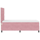 Box spring seng med hovedgærde Lyserød 90 x 190 cm Fløjl
