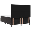 Box spring seng med hovedgærde Sort 160 x 200 cm Fløjl