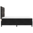 Box spring seng med hovedgærde Sort 160 x 200 cm Fløjl