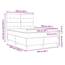 Box spring seng med hovedgærde Mørkegrøn 160 x 200 cm Fløjl