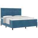 Box spring seng med hovedgærde Mørk blå 180 x 200 cm Fløjl