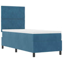 Box spring seng med hovedgærde Mørk blå 80 x 200 cm Fløjl