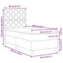 Box spring seng med hovedgærde Lyserød 80 x 200 cm Fløjl