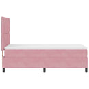Box spring seng med hovedgærde Lyserød 90 x 190 cm Fløjl