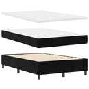Box spring seng med hovedgærde Sort 120 x 190 cm Fløjl