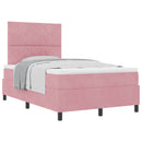 Box spring seng med hovedgærde Lyserød 120 x 200 cm Fløjl