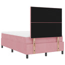 Box spring seng med hovedgærde Lyserød 120 x 200 cm Fløjl