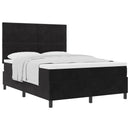 Box spring seng med hovedgærde Sort 140 x 200 cm Fløjl