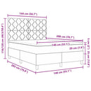 Box spring seng med hovedgærde Lyserød 140 x 200 cm Fløjl
