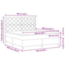 Box spring seng med hovedgærde Mørk blå 160 x 200 cm Fløjl