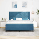 Box spring seng med hovedgærde Mørk blå 180 x 200 cm Fløjl