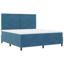 Box spring seng med hovedgærde Mørk blå 180 x 200 cm Fløjl