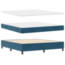 Box spring seng med hovedgærde Mørk blå 180 x 200 cm Fløjl