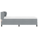Box spring seng med hovedgærde Lysegrå 80 x 200 cm Stof