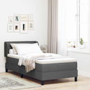 Box spring seng med madras Mørkegrå 80 x 200 cm Stof