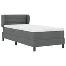 Box spring seng med madras Mørkegrå 80 x 200 cm Stof