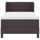 Box spring seng med madras Mørk Brun 80 x 200 cm Stof