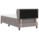 Box spring seng med madras Gråbrun 80 x 200 cm Stof