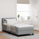 Box spring seng med madras Lysegrå 90 x 190 cm Stof