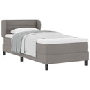 Box spring seng med madras Gråbrun 90 x 190 cm Stof