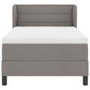 Box spring seng med madras Gråbrun 90 x 190 cm Stof