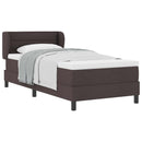 Box spring seng med madras Mørk Brun 90 x 200 cm Stof