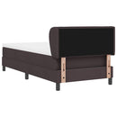 Box spring seng med madras Mørk Brun 90 x 200 cm Stof