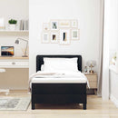 Box spring seng med madras Sort 100 x 200 cm Stof