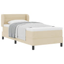 Box spring seng med madras Creme 100 x 200 cm Stof