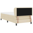 Box spring seng med madras Creme 100 x 200 cm Stof