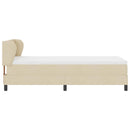 Box spring seng med madras Creme 100 x 200 cm Stof