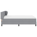Box spring seng med madras Lysegrå 140 x 190 cm Stof