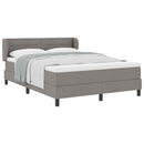 Box spring seng med madras Gråbrun 140 x 190 cm Stof