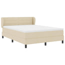Box spring seng med madras Creme 140 x 190 cm Stof