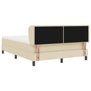 Box spring seng med madras Creme 140 x 190 cm Stof