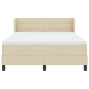 Box spring seng med madras Creme 140 x 190 cm Stof
