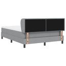 Box spring seng med madras Lysegrå 140 x 200 cm Stof