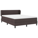 Box spring seng med hovedgærde Mørk Brun 140 x 200 cm Stof