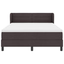 Box spring seng med hovedgærde Mørk Brun 140 x 200 cm Stof