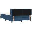 Box spring seng med madras med hovedgærde Blå 140 x 200 cm Stof