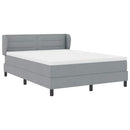 Box spring seng med madras Lysegrå 160 x 200 cm Stof