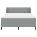 Box spring seng med madras Lysegrå 160 x 200 cm Stof