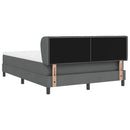 Box spring seng med madras Mørkegrå 160 x 200 cm Stof