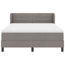 Box spring seng med hovedgærde Gråbrun 160 x 200 cm Stof