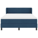 Box spring seng med hovedgærde Blå 160 x 200 cm Stof